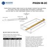 Hickory Hardware Center Mount Drawer Slide P1029/18-2C